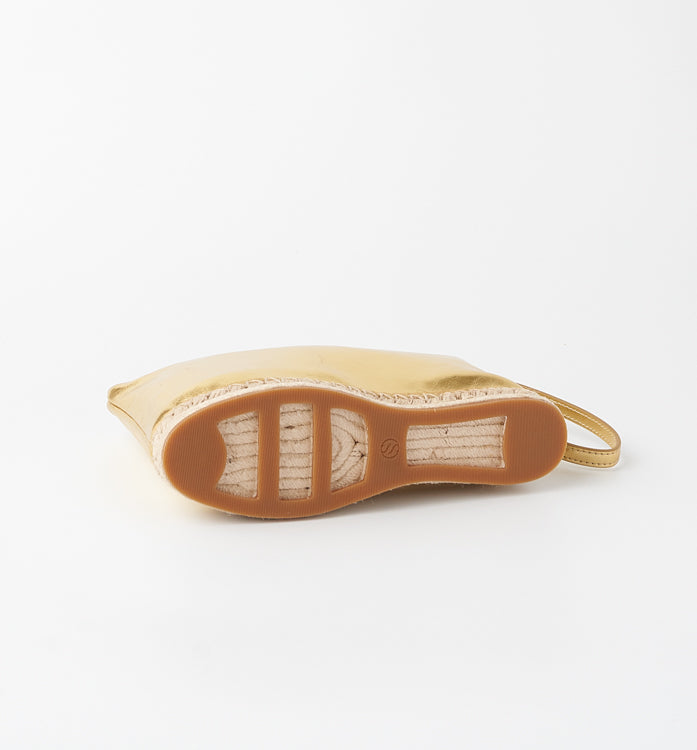 The Sandra Clutch - Gold Crinkle