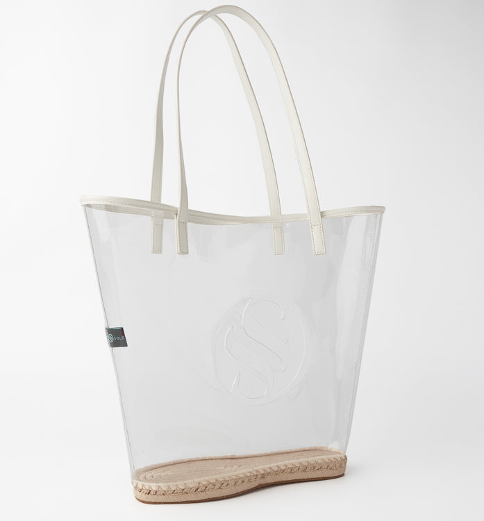 The Ada Vinyl Beach Tote - Clear