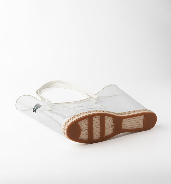 The Ada Vinyl Beach Tote - Clear