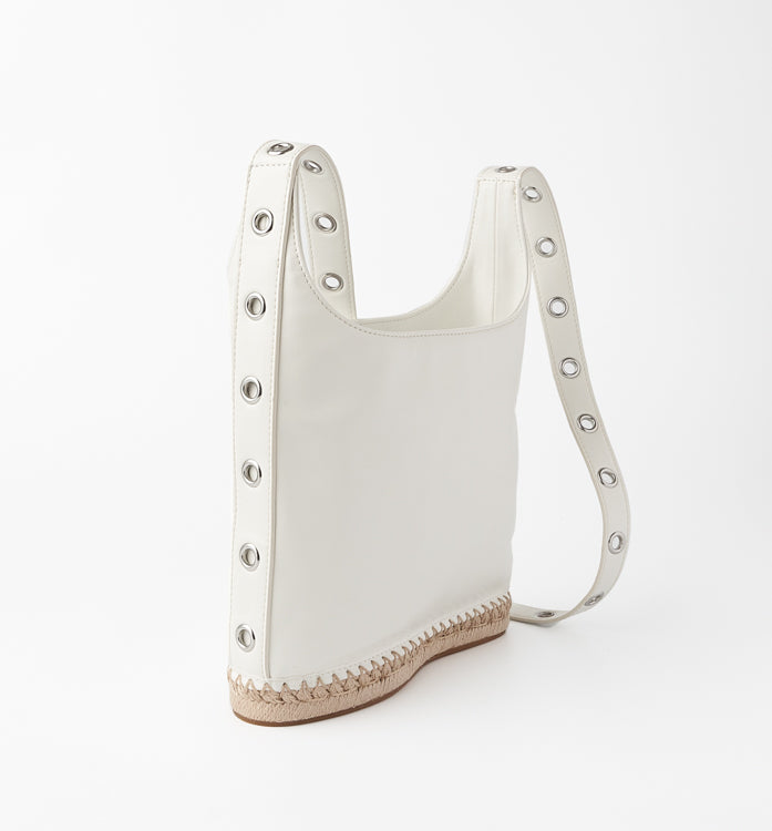 The Danica Grommet Mini Hobo - Ecru