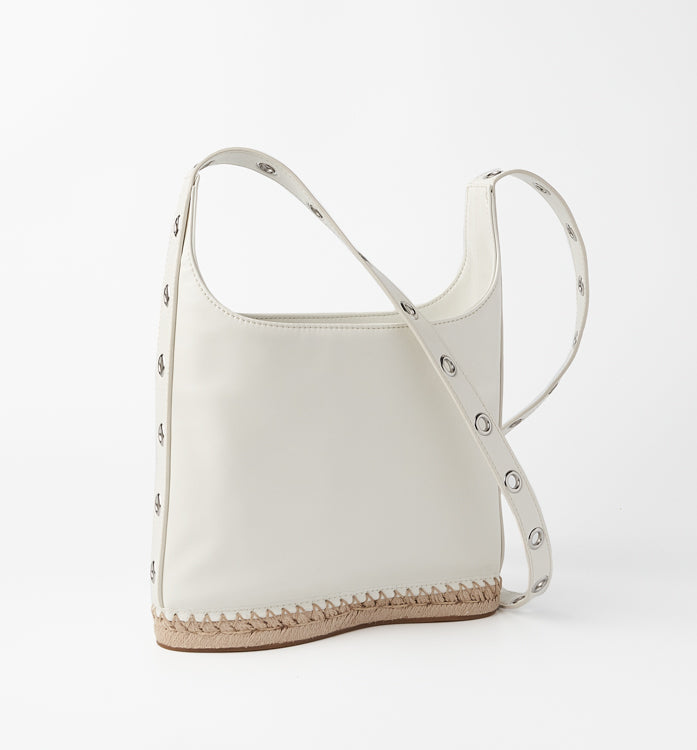 The Danica Grommet Mini Hobo - Ecru
