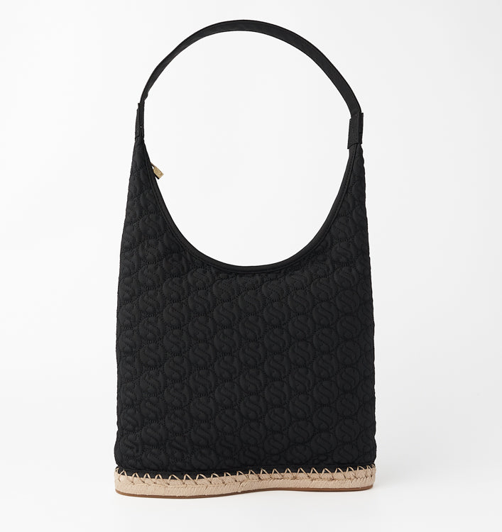 The Elizabeth Quilted Puff Hobo - Onyx