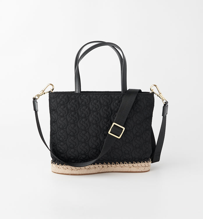 The Rosa Quilted Puff Mini Tote - Onyx